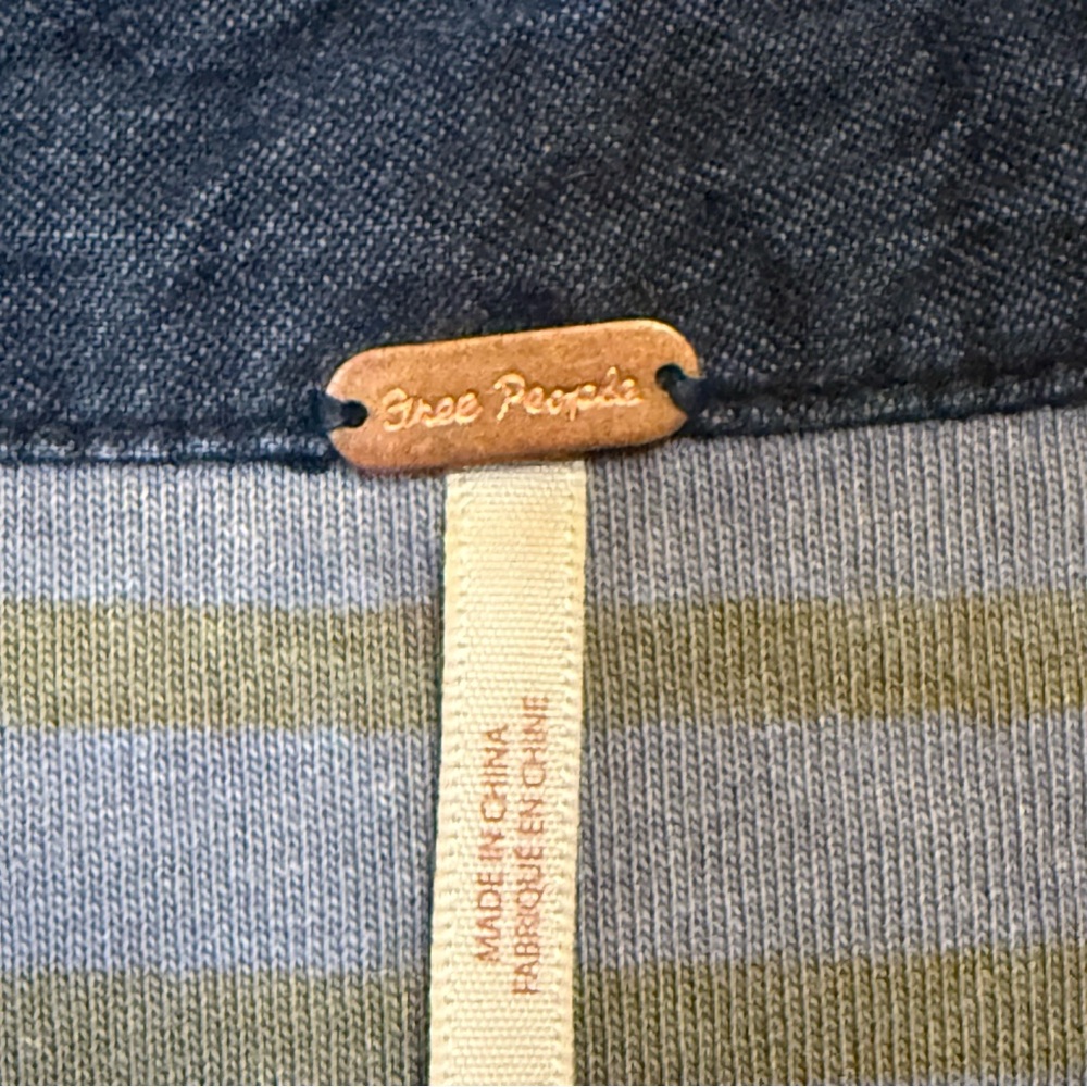 Free People Oversized Patchwork Striped Polo Tuni… - image 3